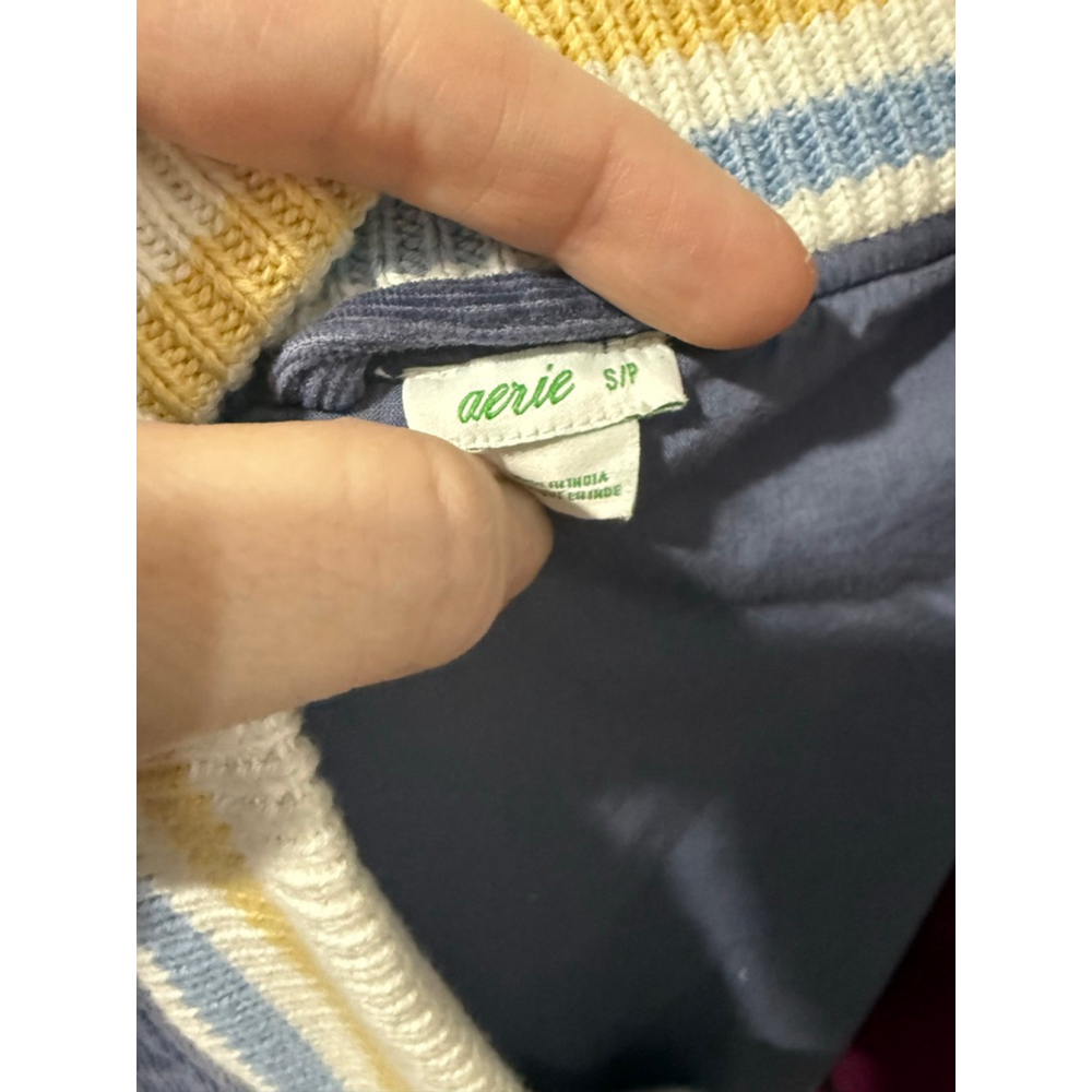 Aerie Corduroy Varsity Bomber Jacket Small - Picture 3 of 3